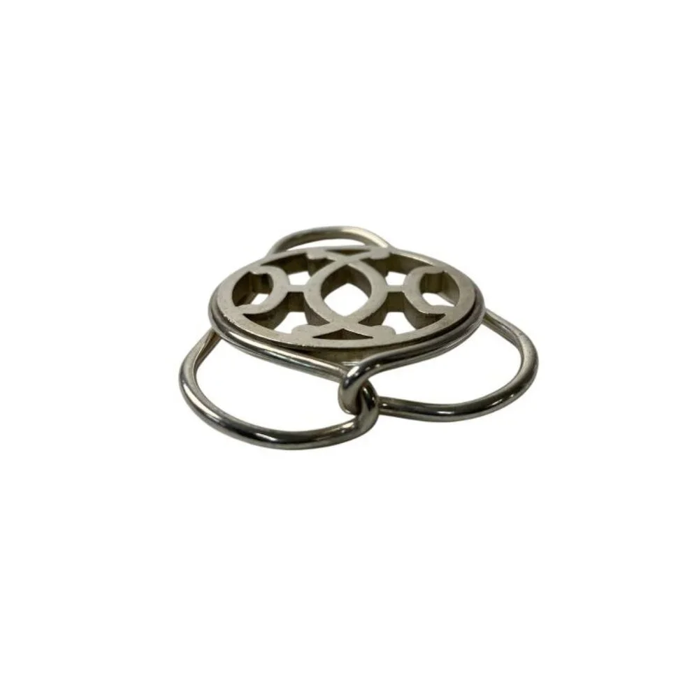 Hermes Money Clip Kiss H Motif 925 Silver